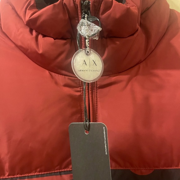Armani Exchange A|X $290 Men's Red Signature Winter Quilted Puffer Down Jacket - Picture 2 of 7